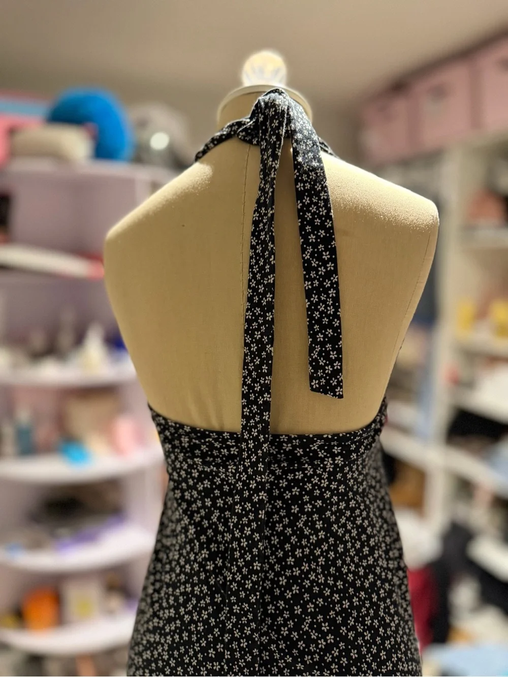 Forever 21 Black Mini Halter Floral Dress